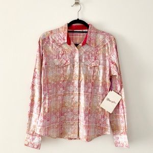 NWT Wrangler Western Snap Shirt